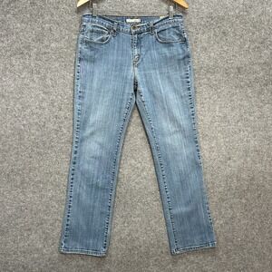 Levi's 505 Jeans Women's Size 8 Short Straight Leg Light Blue Denim